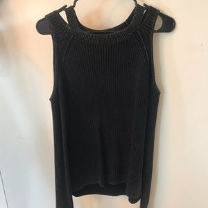Black shoulder cutout Hollister sweater